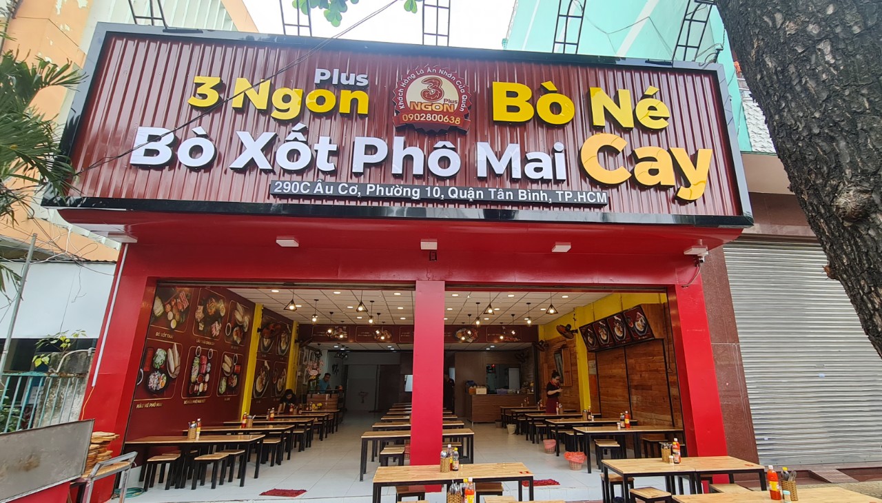 Bảng hiệu Bò Né chất liệu Tôn và sơn